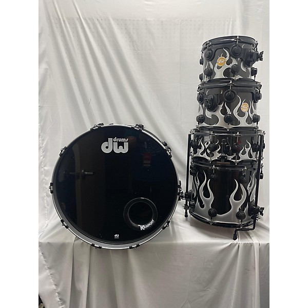 Used DW Used 2007 DW 5 piece Collector's Series Tribal Flame Drum Kit