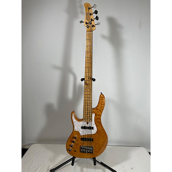 Used Mike Lull Used Mike Lull M5 Natural Quilt Maple Electric Bass Guitar