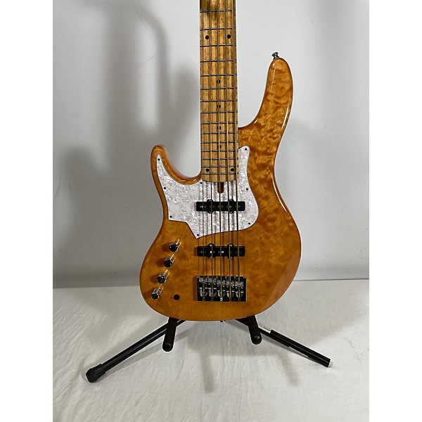 Used Mike Lull Used Mike Lull M5 Natural Quilt Maple Electric Bass Guitar