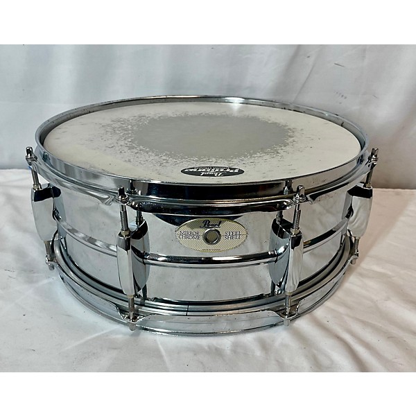 Used Used  Pearl 5.5X14 STEEL SHELL SNARE MIRROR CHROME