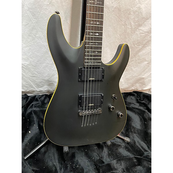 Used Schecter Guitar Research Used Schecter Guitar Research Damien 6 Flat Black Solid Body Electric Guitar