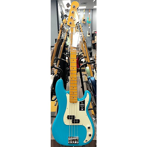 Used Fender Used Fender American Professional II Precision Bass MIAMI BLUE Electric Bass Guitar