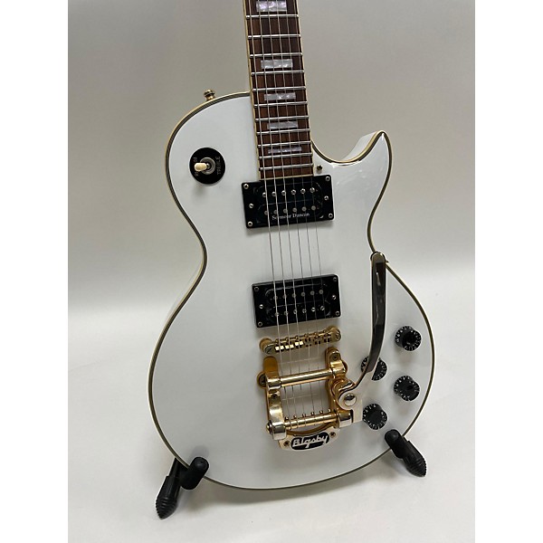 Used Epiphone Used Epiphone Les Paul Custom Alpine White Solid Body Electric Guitar