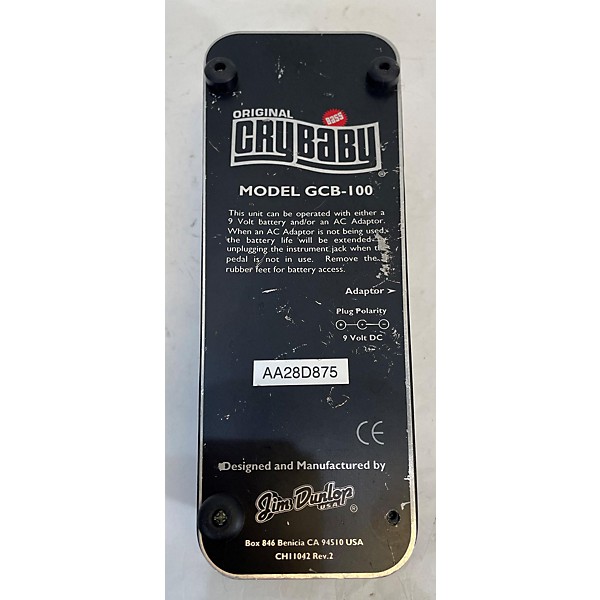 Used Dunlop Crybaby GCB-100 Bass Effect Pedal