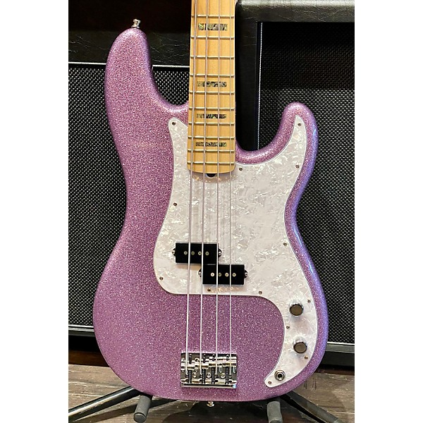 Used Fender 2017 Limited Edition Adam Clayton Precision Bass Purple Sparkle Electric Bass Guitar