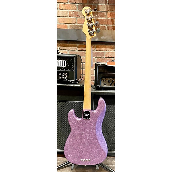 Used Fender 2017 Limited Edition Adam Clayton Precision Bass Purple Sparkle Electric Bass Guitar