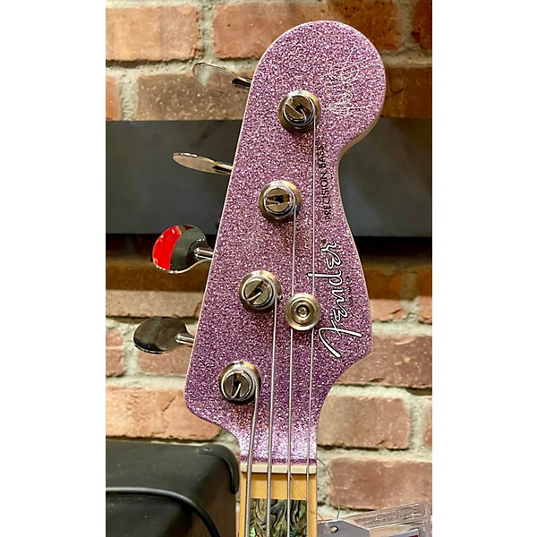 Used Fender 2017 Limited Edition Adam Clayton Precision Bass Purple Sparkle Electric Bass Guitar