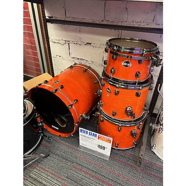 Used ddrum Used Ddrum 4 piece Dominion Ash Orange Drum Kit