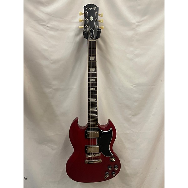 Used Epiphone Used Epiphone 1961 Les Paul SG Standard Aged Sixties Cherry Solid Body Electric Guitar