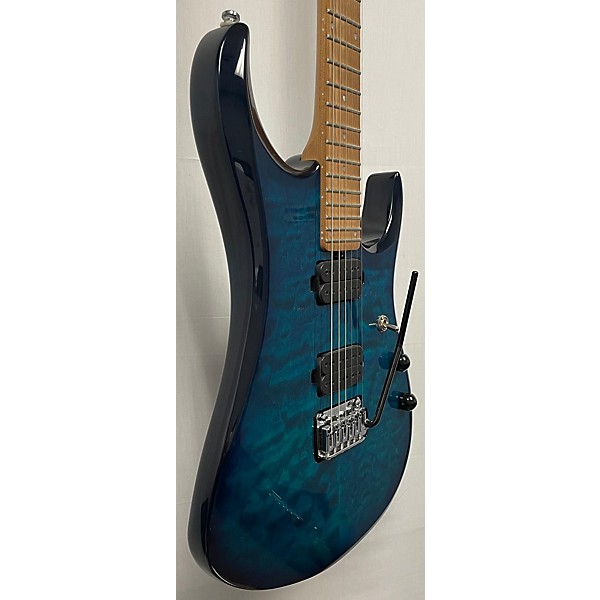 Used Sterling by Music Man Used Sterling By Music Man JP150DQM Neptune Blue Solid Body Electric Guitar