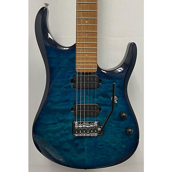 Used Sterling by Music Man Used Sterling By Music Man JP150DQM Neptune Blue Solid Body Electric Guitar