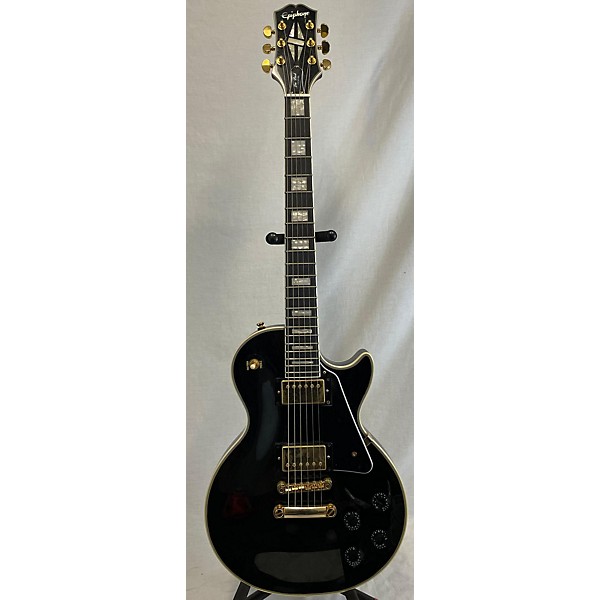 Used Epiphone Used Epiphone Les Paul Custom Black Solid Body Electric Guitar