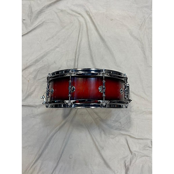 Used Used Luka Drums 5X14 Maple Snare Drum Matte Rim Drum Dark Cherry Burst