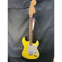 Used Fender Tom Delonge Signature Stratocaster Graffiti Yellow Solid Body Electric Guitar