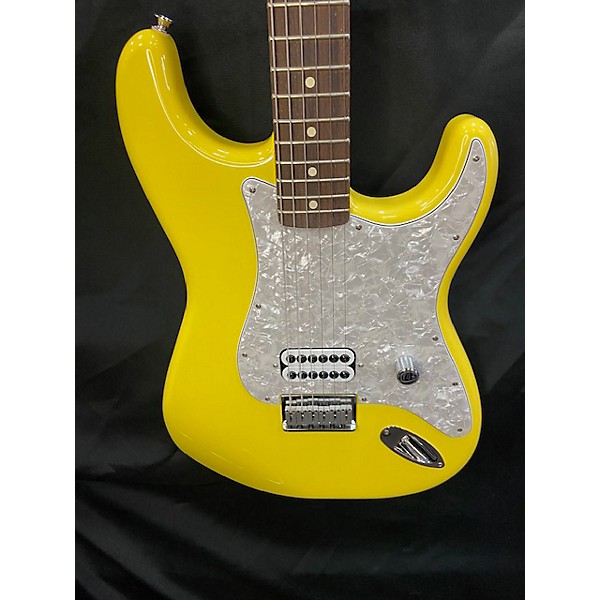 Used Fender Tom Delonge Signature Stratocaster Graffiti Yellow Solid Body Electric Guitar