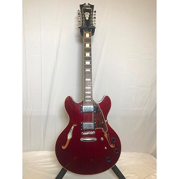 Used D'Angelico DC12 CHERRY RED Hollow Body Electric Guitar