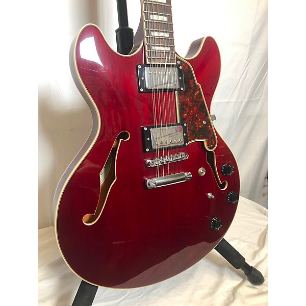 Used D'Angelico DC12 CHERRY RED Hollow Body Electric Guitar