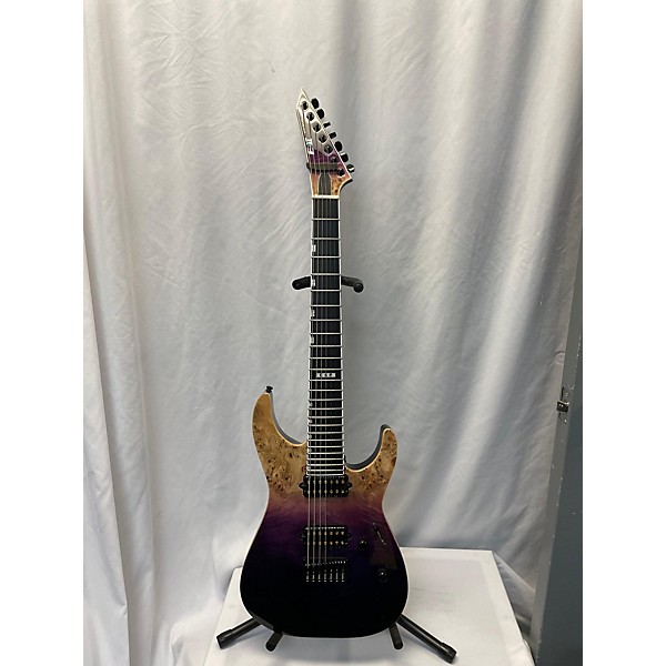 Used Used ESP E-II M-II 7 NT Purple Fade Solid Body Electric Guitar