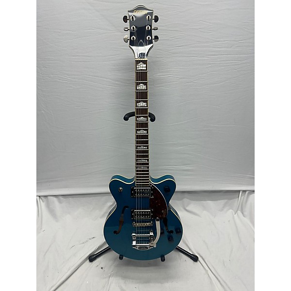 Used Gretsch Guitars Used Gretsch Guitars G2657T Blue Hollow Body Electric Guitar