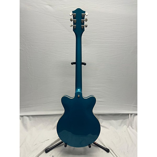 Used Gretsch Guitars Used Gretsch Guitars G2657T Blue Hollow Body Electric Guitar