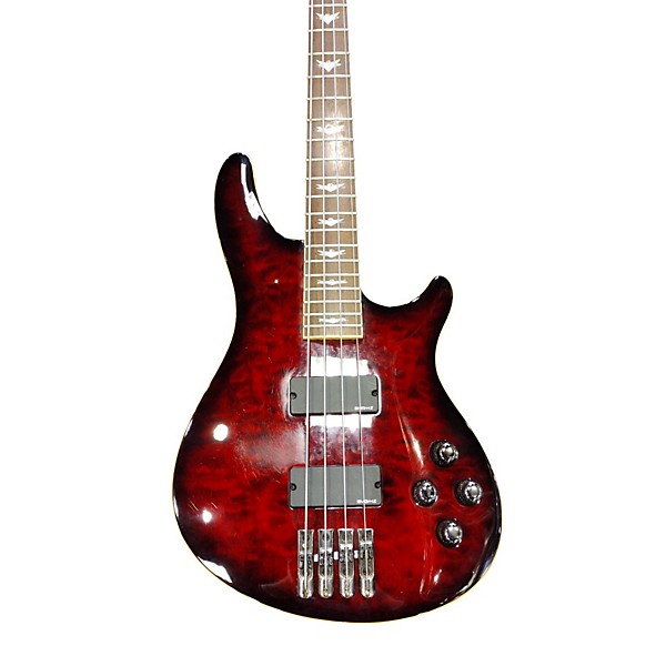 Used Schecter Guitar Research Used Schecter Guitar Research C4 4 String Trans Red Electric Bass Guitar