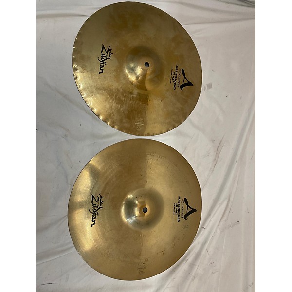 Used Zildjian 14in A Custom Mastersound Hi Hat Pair Cymbal