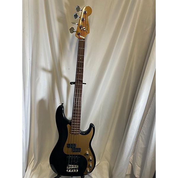 Used Fender American Deluxe Precision Bass Electric Bass Guitar Black and  Gold | Guitar Center