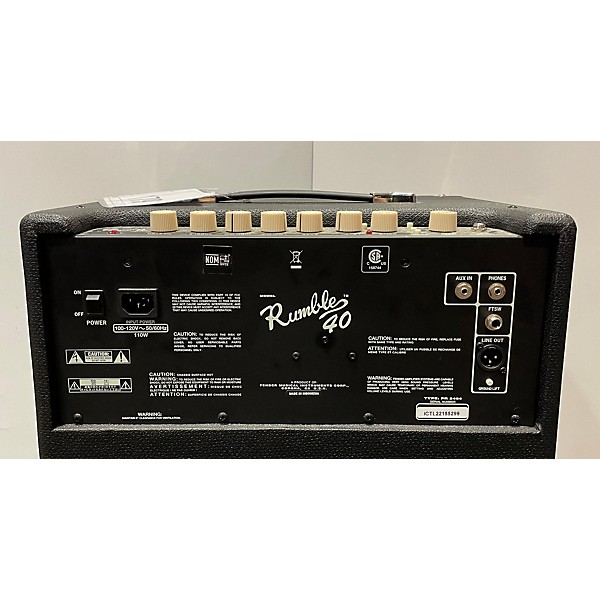 Used Fender Rumble V3 40W 1x10 Bass Combo Amp