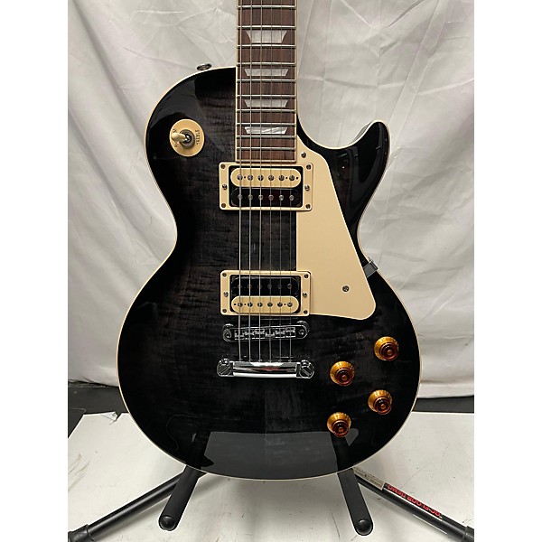 Used Gibson Used 2023 Gibson Les Paul Traditional Pro V Flame Top Ebony Burst Solid Body Electric Guitar