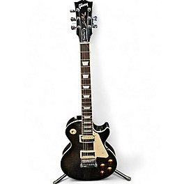 Used Gibson Used Gibson Les Paul Traditional Pro V Flame Top Trans Ebony Solid Body Electric Guitar