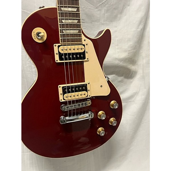 Used Gibson Used Gibson Les Paul Traditional Pro V Refinished Cherry Sparkle Solid Body Electric Guitar