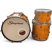 Vintage 1954 Slingerland 3 piece 1954 RADIO KING ORANGE SPARKLE Drum Kit