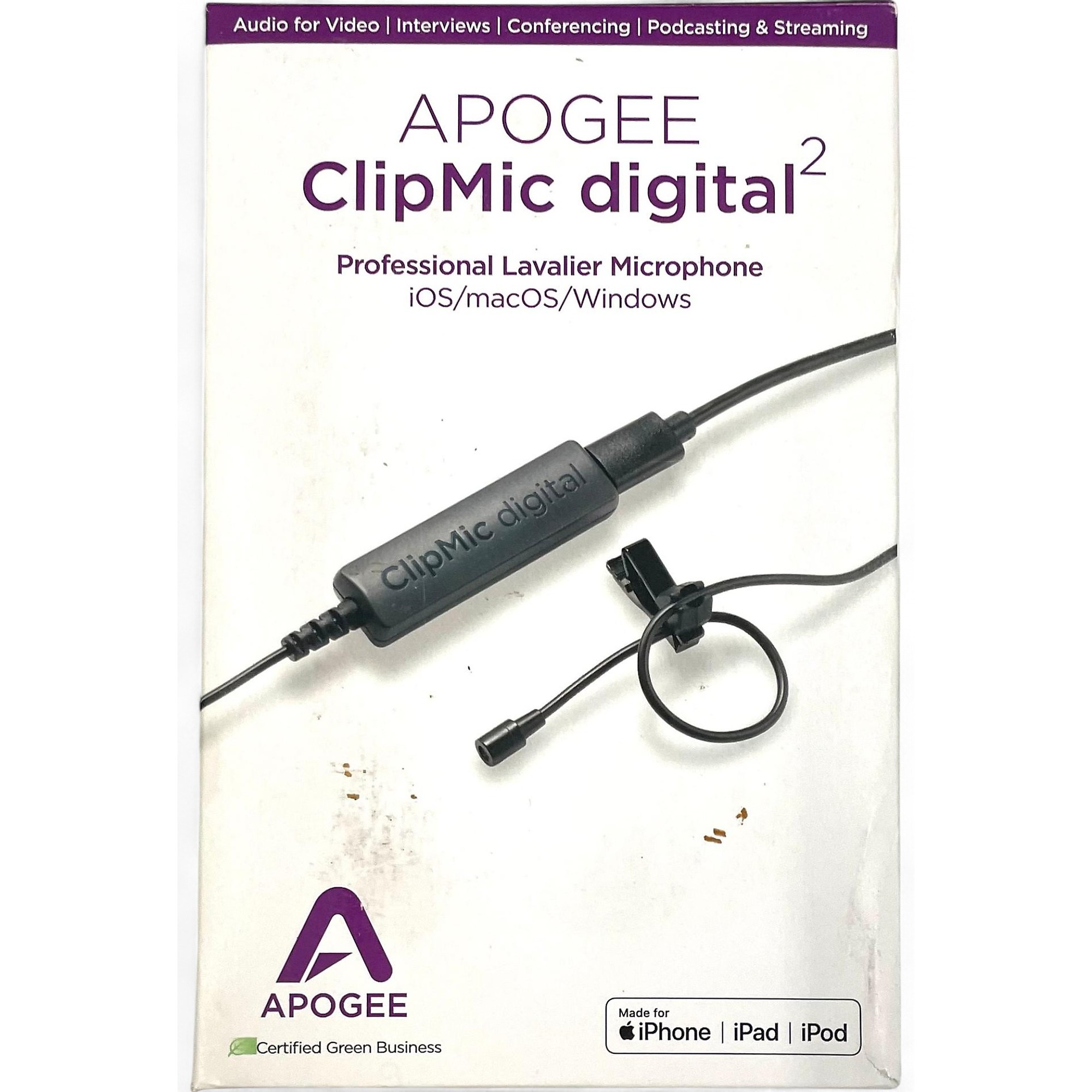 Amazon.co.jp: Apogee ClipMic Digital2 ラベリア マイクロホン