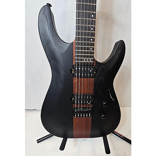 Used Schecter Guitar Research Used Schecter Guitar Research Rob Scallon Signature Satin Black Solid Body Electric Guitar