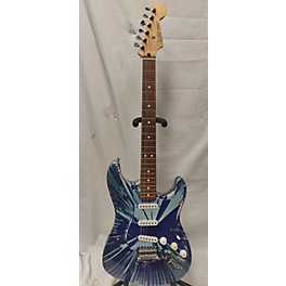 Used Fender Used Fender Splattercaster Stratocaster BLUE & WHITE Solid Body Electric Guitar