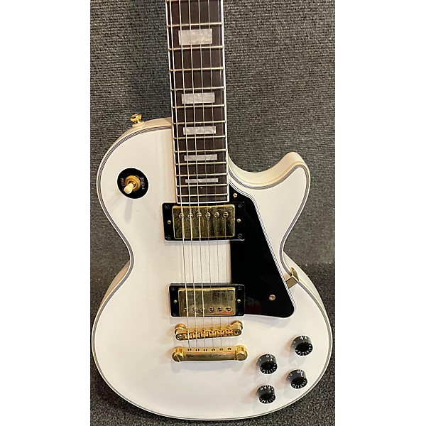 Used Epipohone Used Epipohone Les Paul Custom Arctic White Solid Body Electric Guitar