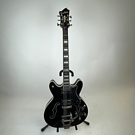 Used Hagstrom Used Hagstrom Viking Deluxe Black Hollow Body Electric Guitar