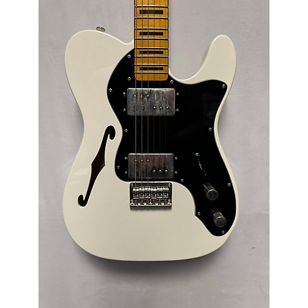 Used Squier Used Squier Classic Vibe 70s Thinline Telecaster Olympic White Hollow Body Electric Guitar