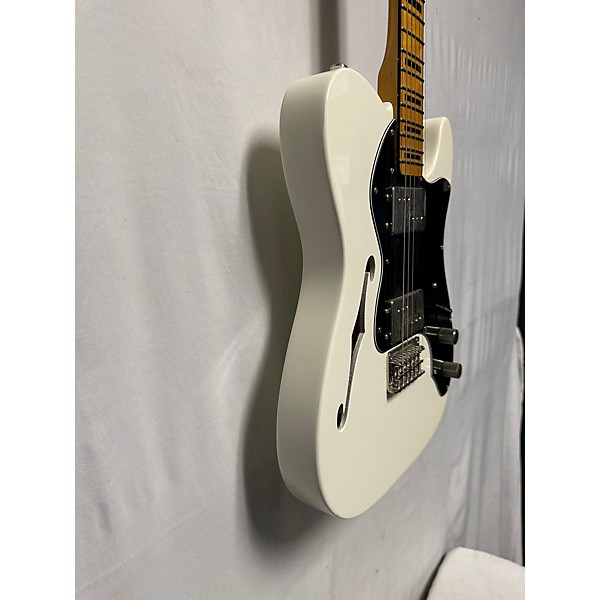 Used Squier Used Squier Classic Vibe 70s Thinline Telecaster Olympic White Hollow Body Electric Guitar