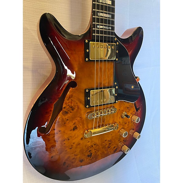 Used Used  KIESEL Guitars JOSHUA MEADER SIGNATURE POPLAR BURL SEMI HOLLOW CUSTOM 3 Tone Sunburst