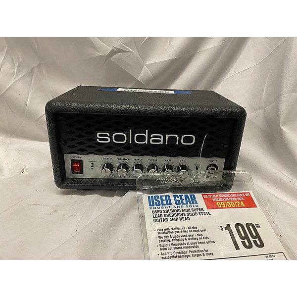 Used Soldano Mini Super Lead Overdrive Solid State Guitar Amp Head