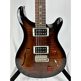 Used PRS Used PRS SE Custom 22 Semi-Hollowbody Black Gold Sunburst Hollow Body Electric Guitar