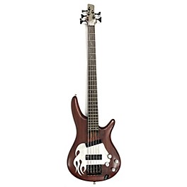 Used Ibanez Used Ibanez SR5005E 5 String Woodstain Electric Bass Guitar