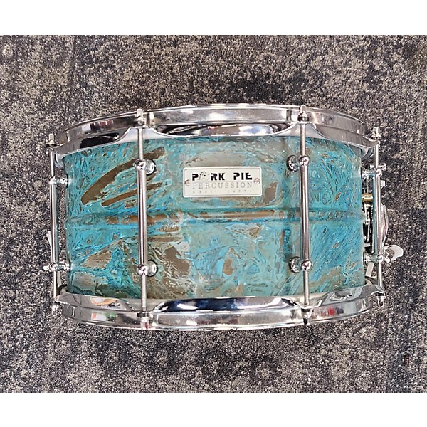 Used Pork Pie 7X13 Patina Brass Drum