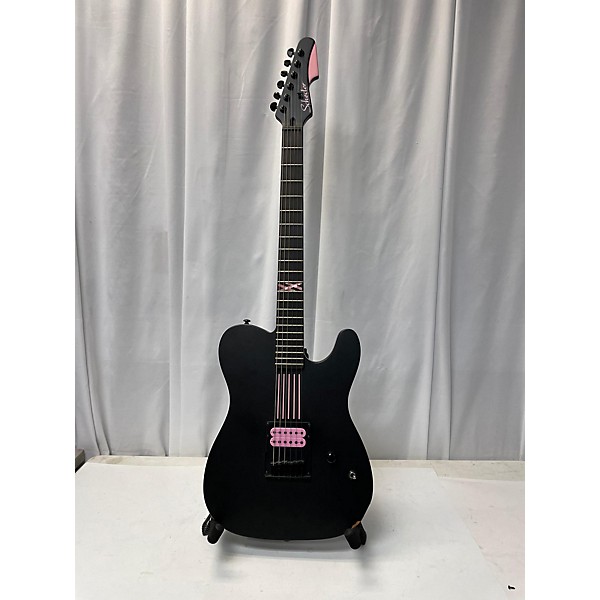 Used Schecter Guitar Research Used Schecter Guitar Research Machine Gun Kelly Black And Pink Solid Body Electric Guitar