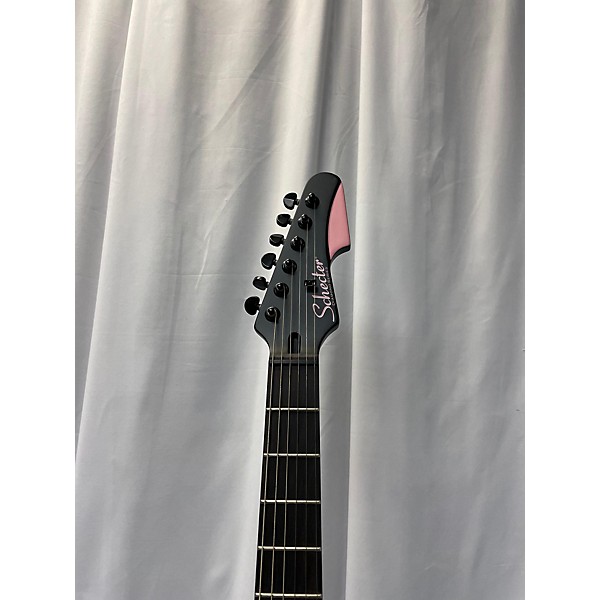 Used Schecter Guitar Research Used Schecter Guitar Research Machine Gun Kelly Black And Pink Solid Body Electric Guitar