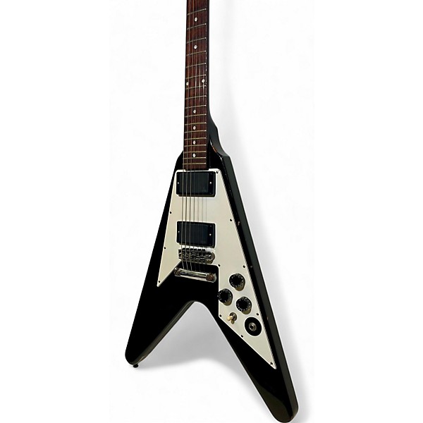 Used Gibson Kirk Hammett Signature Flying V Aged Black Solid Body Electric Guitar