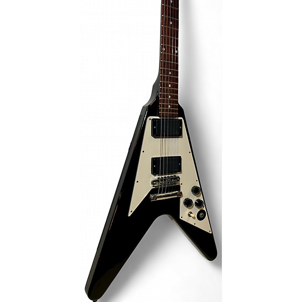 Used Gibson Kirk Hammett Signature Flying V Aged Black Solid Body Electric Guitar