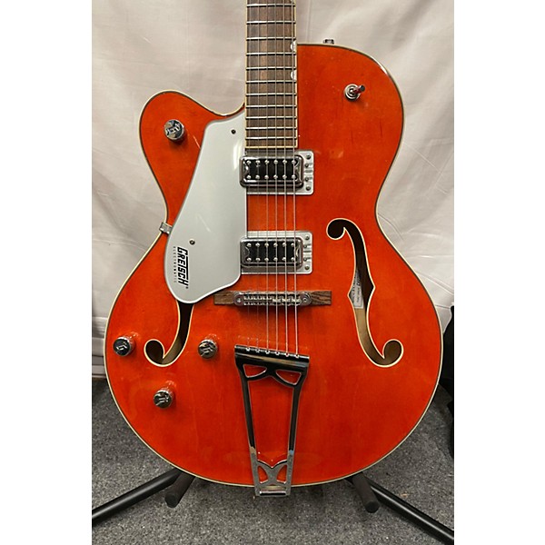 Used Gretsch Guitars Used Gretsch Guitars G5420T Electromatic Left Handed Orange Hollow Body Electric Guitar