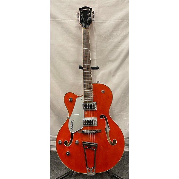 Used Gretsch Guitars Used Gretsch Guitars G5420T Electromatic Left Handed Orange Hollow Body Electric Guitar